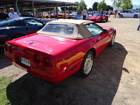 Chevrolet Corvette C4, decapotable rouge (de 1984-96) (prise a Amberieux, France, 2016) (4)